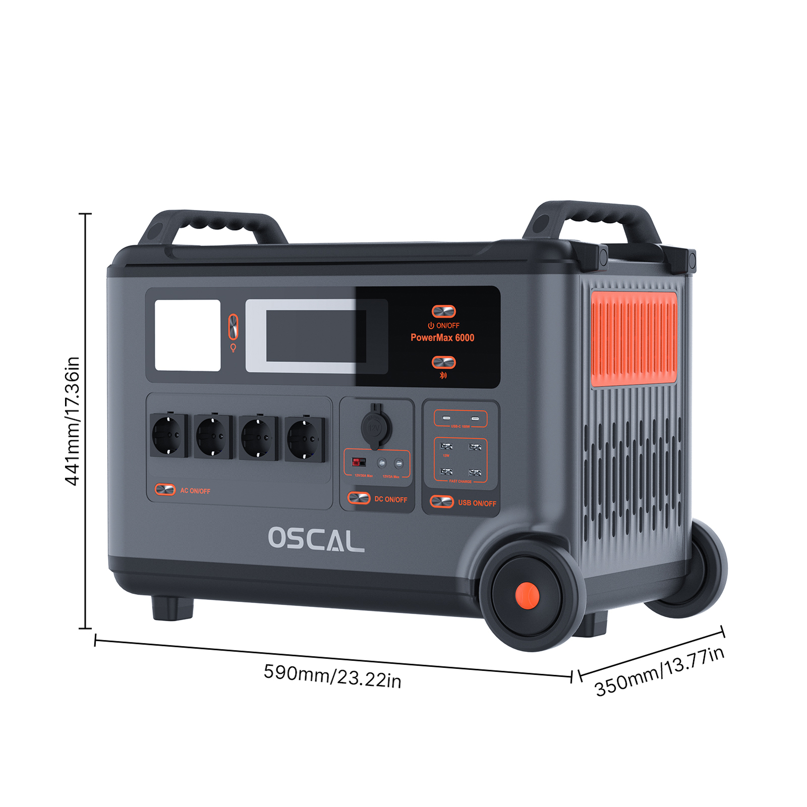 PowerMax 6000 Rugged Portable Power Station LiFePO4 Battery Solar Generator N9E3