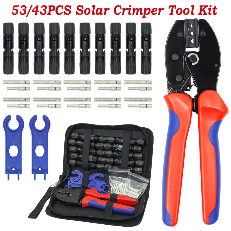 43x Solar Connector Crimping Tool for Solar Panel PV Cable Assembly Installation