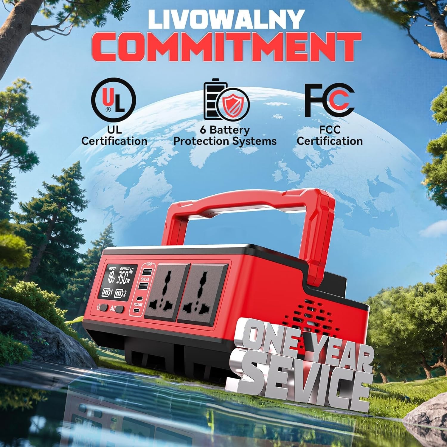 350W Portable Power Station – Compatible with Milwaukee 18V for Camping & Travel