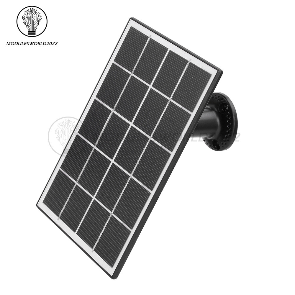 8W 5V Microcrystal Solar Panel + Mounting Bracket For Security Camera Water Pump
