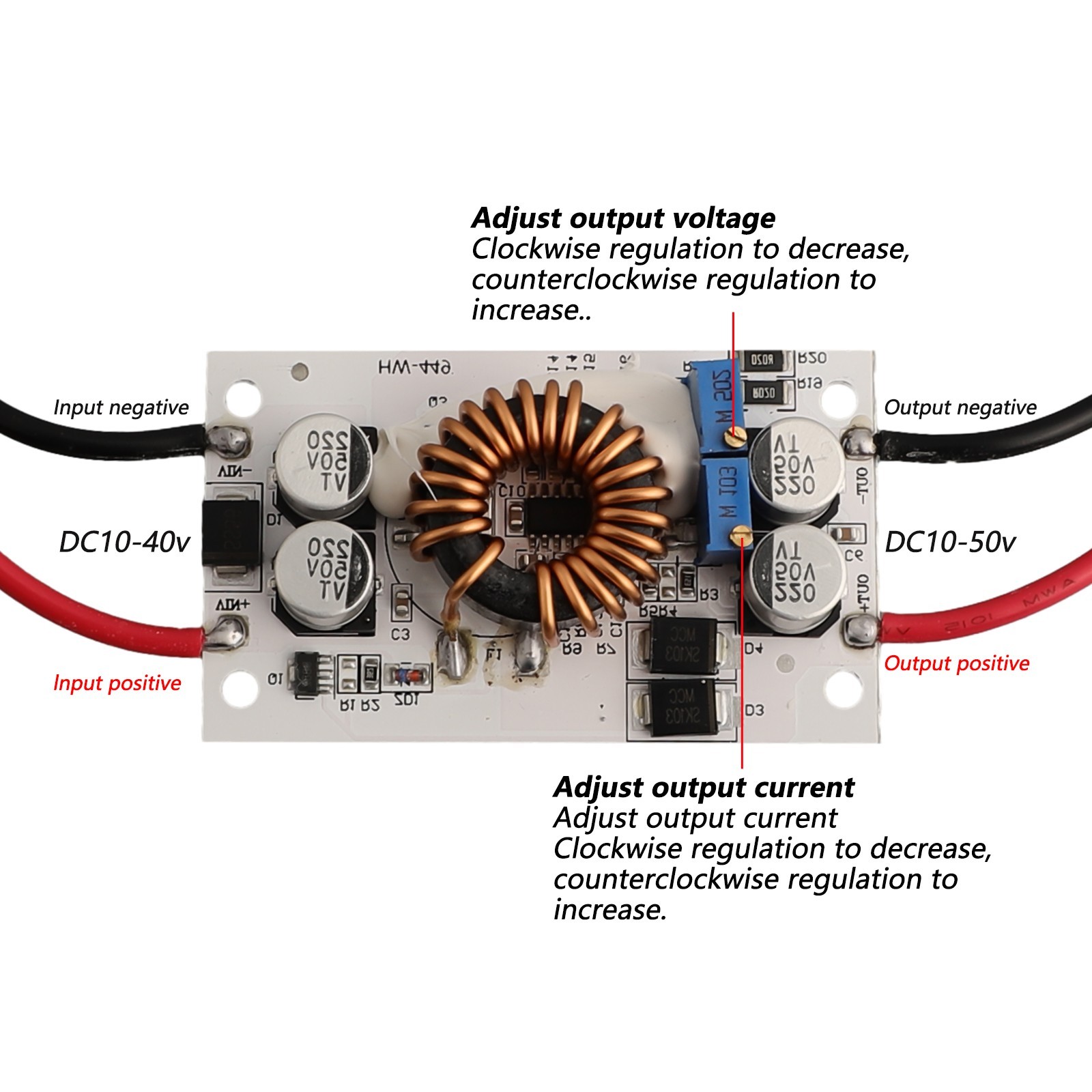 250w Step-Up Boost Converter Constant Current High Quality DC 8-48v To DC 12-50V