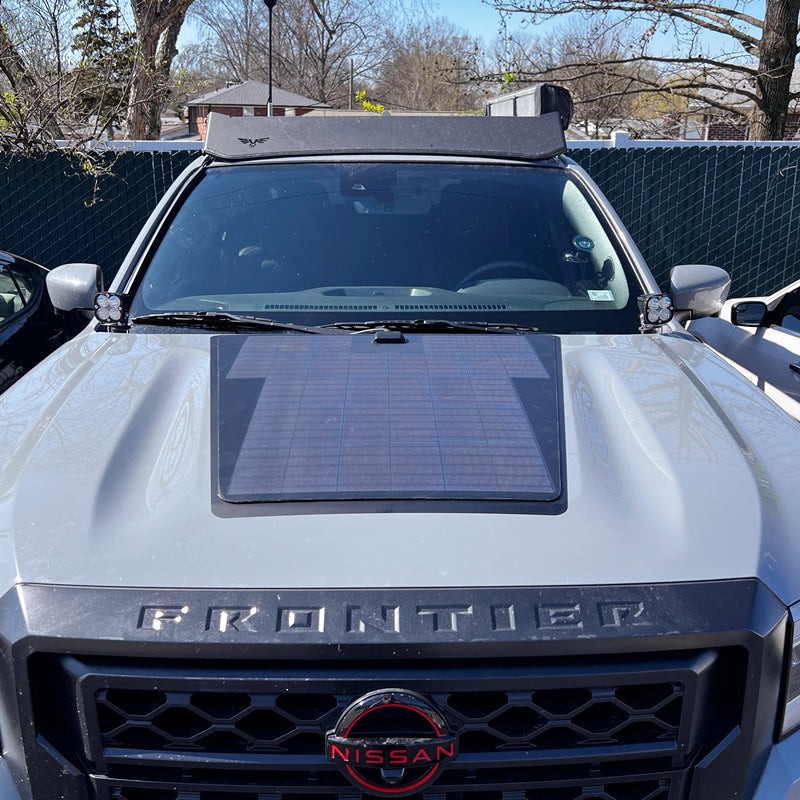 Perfect Lensun 85W 12V Hood/Bonnet Flexible Solar Panel for Nissan Frontier