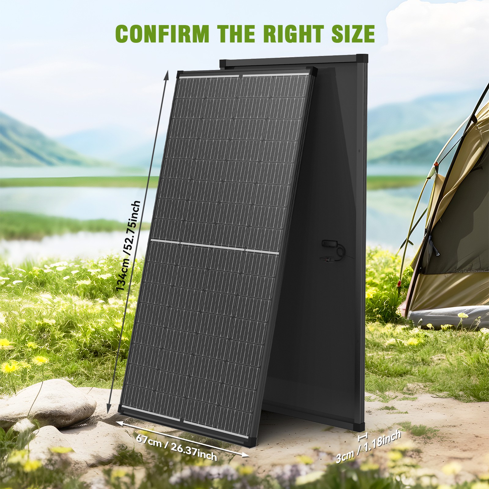 200W blackboard solar panel, 18BB , 25.5% efficient photovoltaic module