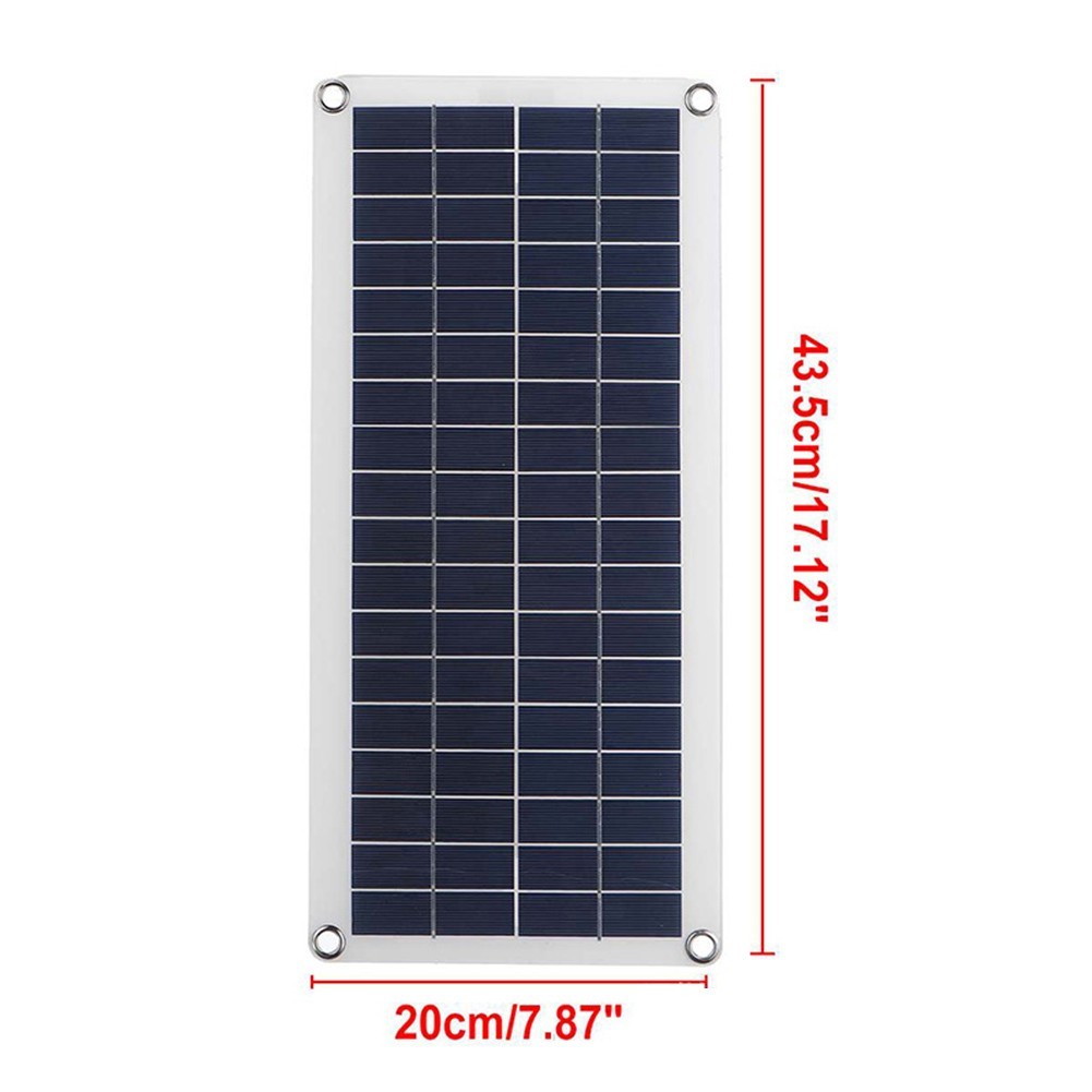 Flexible Solar Panel Kit with Dual USB Ports for Battery Charging Boat RV Car