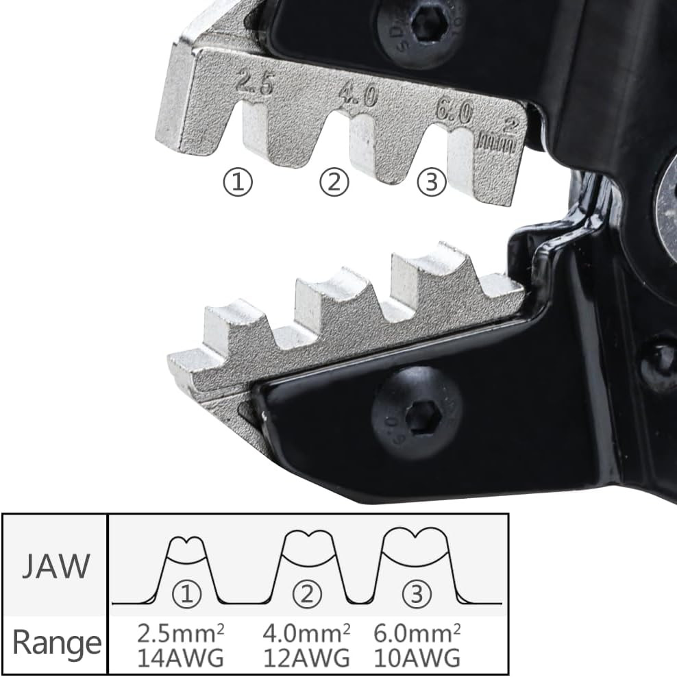 HKS Solar PV Cable Crimping Tool for Solar Connectors, AWG14-10