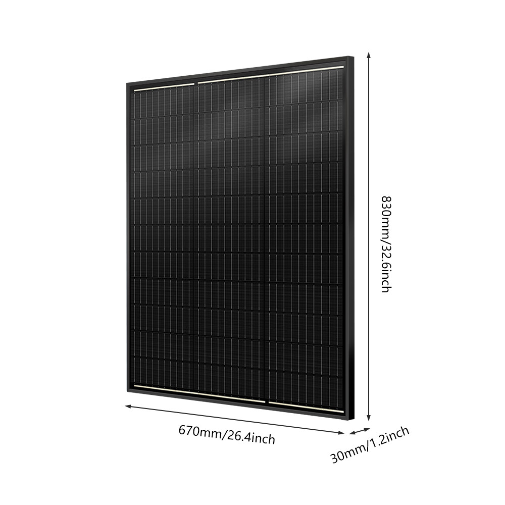 200W Solar Panel Monocrystalline All Black 12V Battery Charger Off Grid RV Boat
