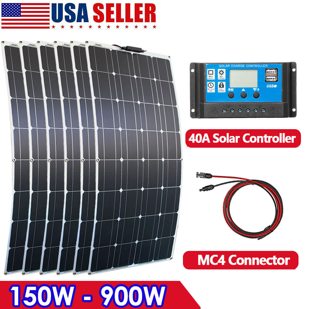 Semi-Flexible Solar Panel 900W 12V Bendable Thin Film Monocrystalline Lightweigh
