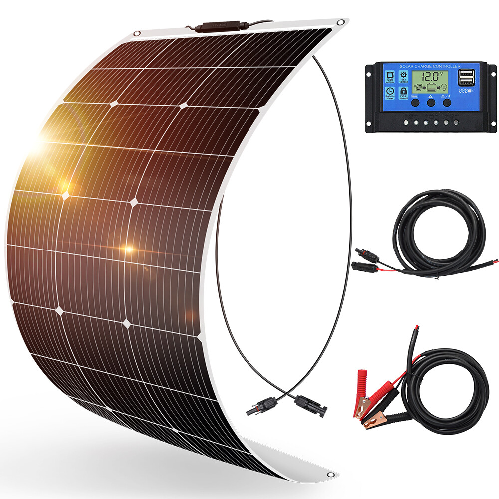 Dokio 100W 200W 400W Flexible Mono Solar Panel 12V for Curved Roof,RV,Truck,MC4