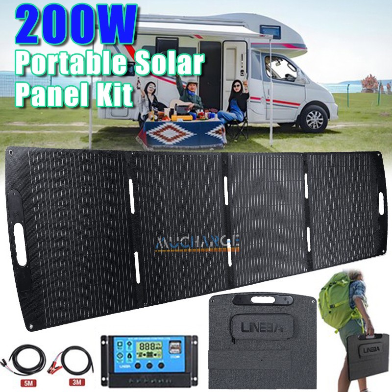 200W Foldable Mono Solar Panel Kit IP65 for Power Station Generator Power Outage