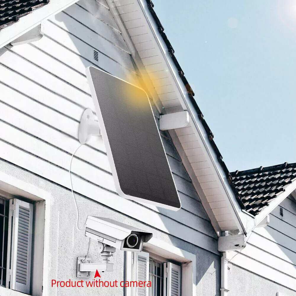 4W 5V Solar Panel for Outdoor Camera Security Micro USB Type C Battery Charger