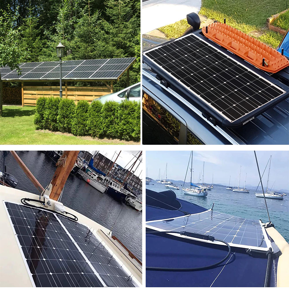Best 300W flexible Solar panel kit home Battery Charger energy Controller system