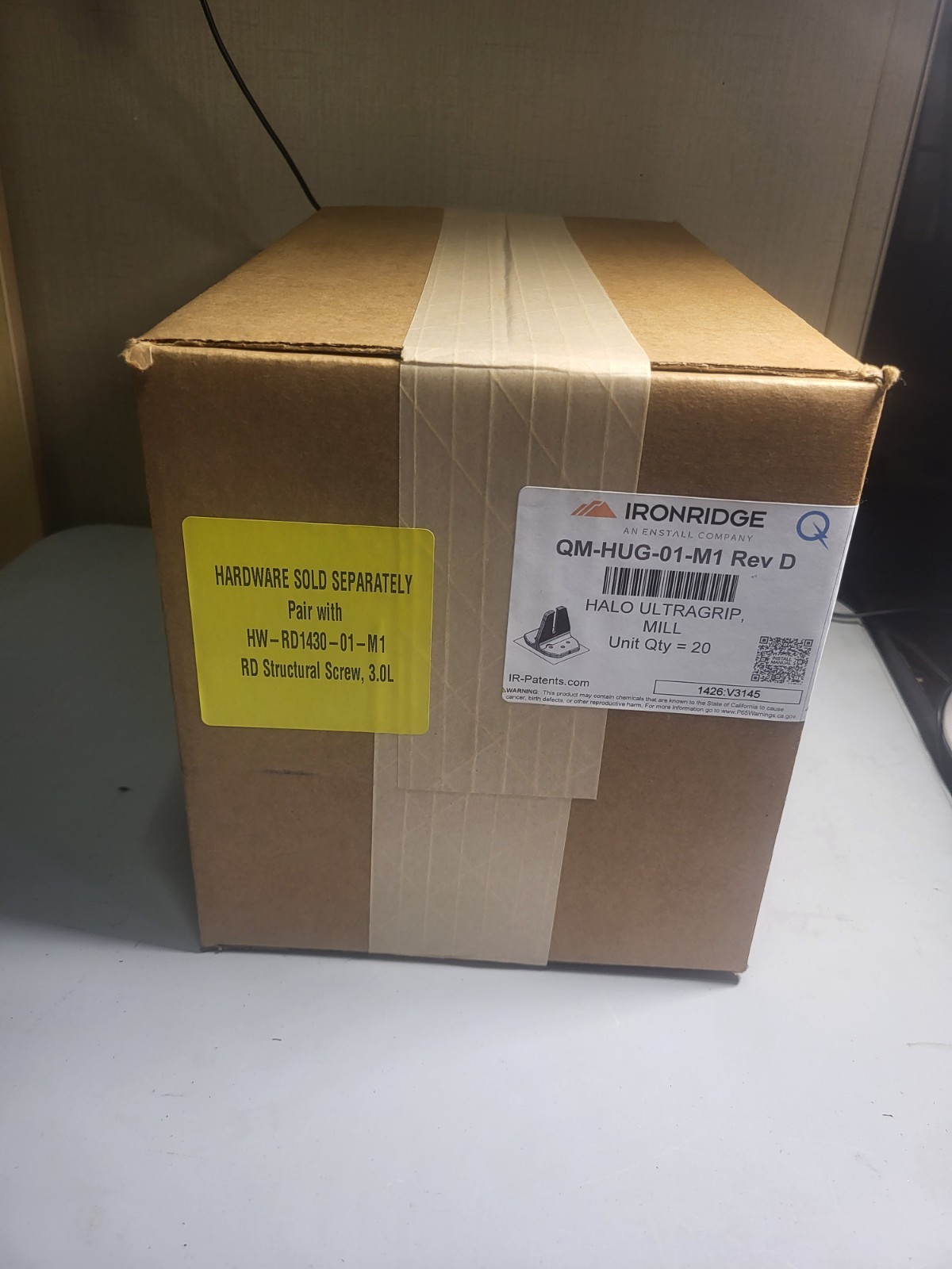 Ironridge QM-HUG-01-M1 Rev D HALO ULTRAGRIP MILL Qty =20