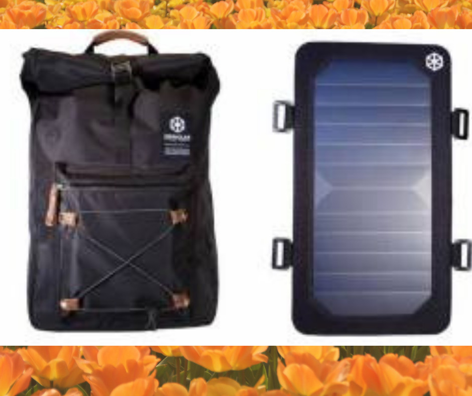 Portable Solar Charger Backpack -7W Solar Panel Charger SCHOOL Camping Rucksack