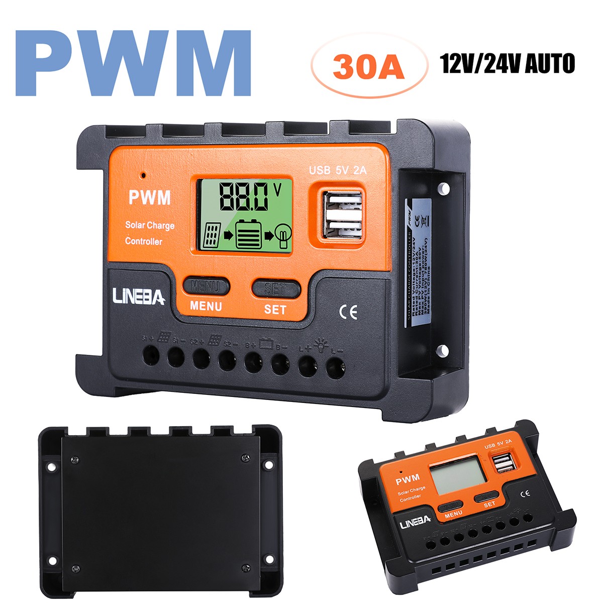 PWM 100A Solar Charge Controller PV Regulator For Gel Sealed Flooded Li Battery