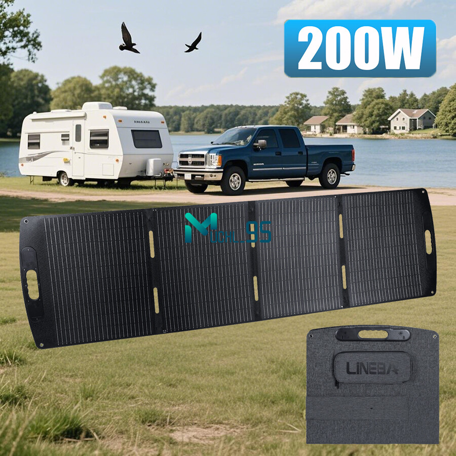 200W Foldable Portable Solar Panel IP67 Waterproof for Power Station with MC4