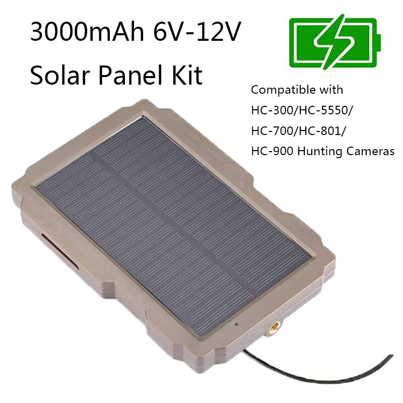 3000mAh 6V-12V Solar Panel Kit Rechargeable Solar Charger For Trail Camera