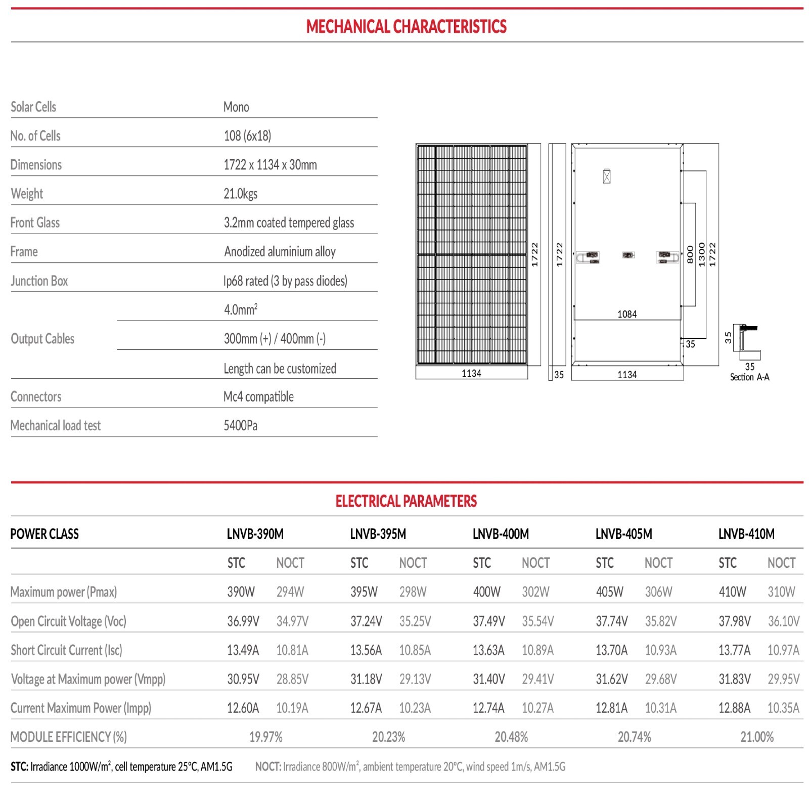 405W LUXEN Solar Panels High Efficiency Large Installation