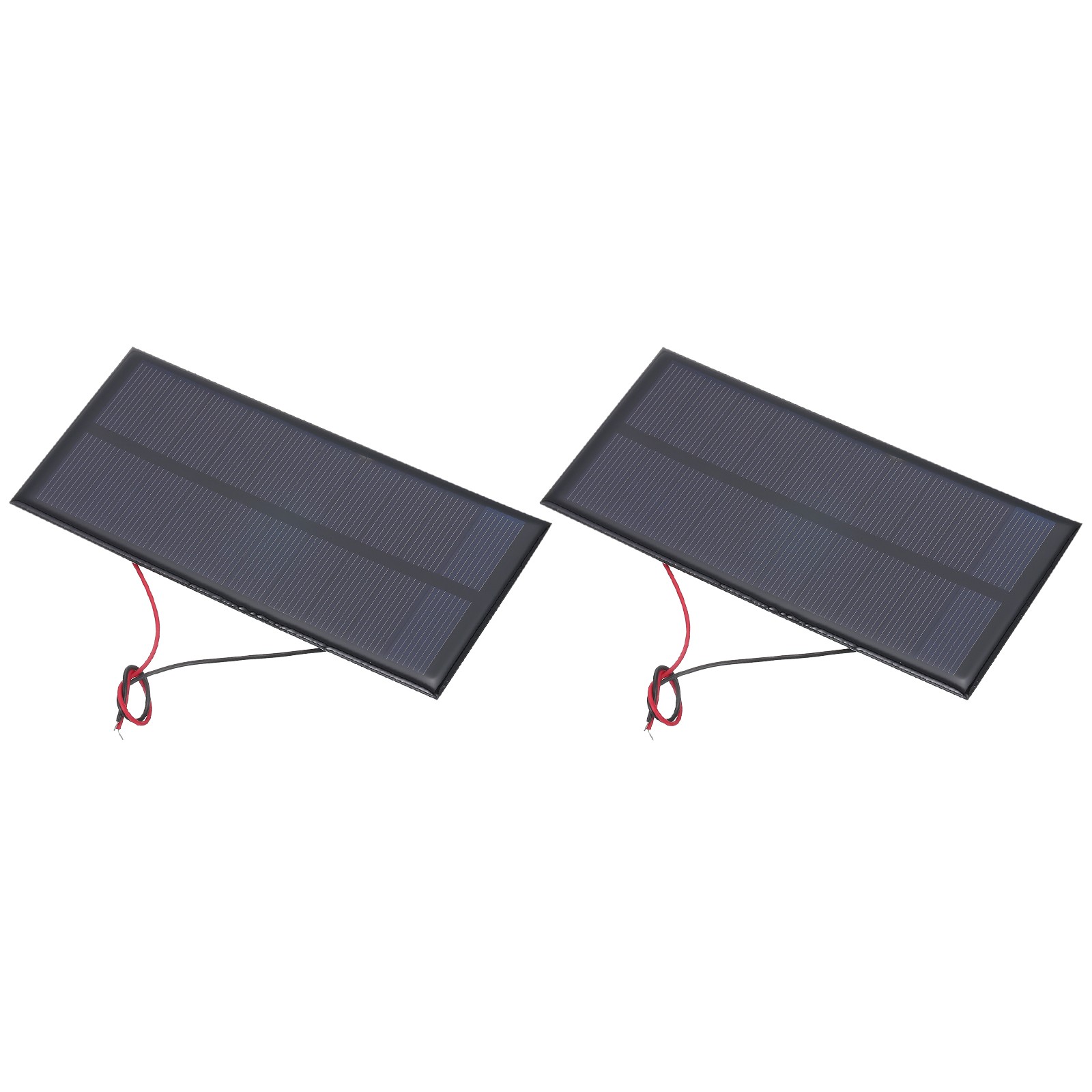 2 Pcs 5V 1W 200mA Mini Solar Panels with 2 Cable 130mm x 60mm