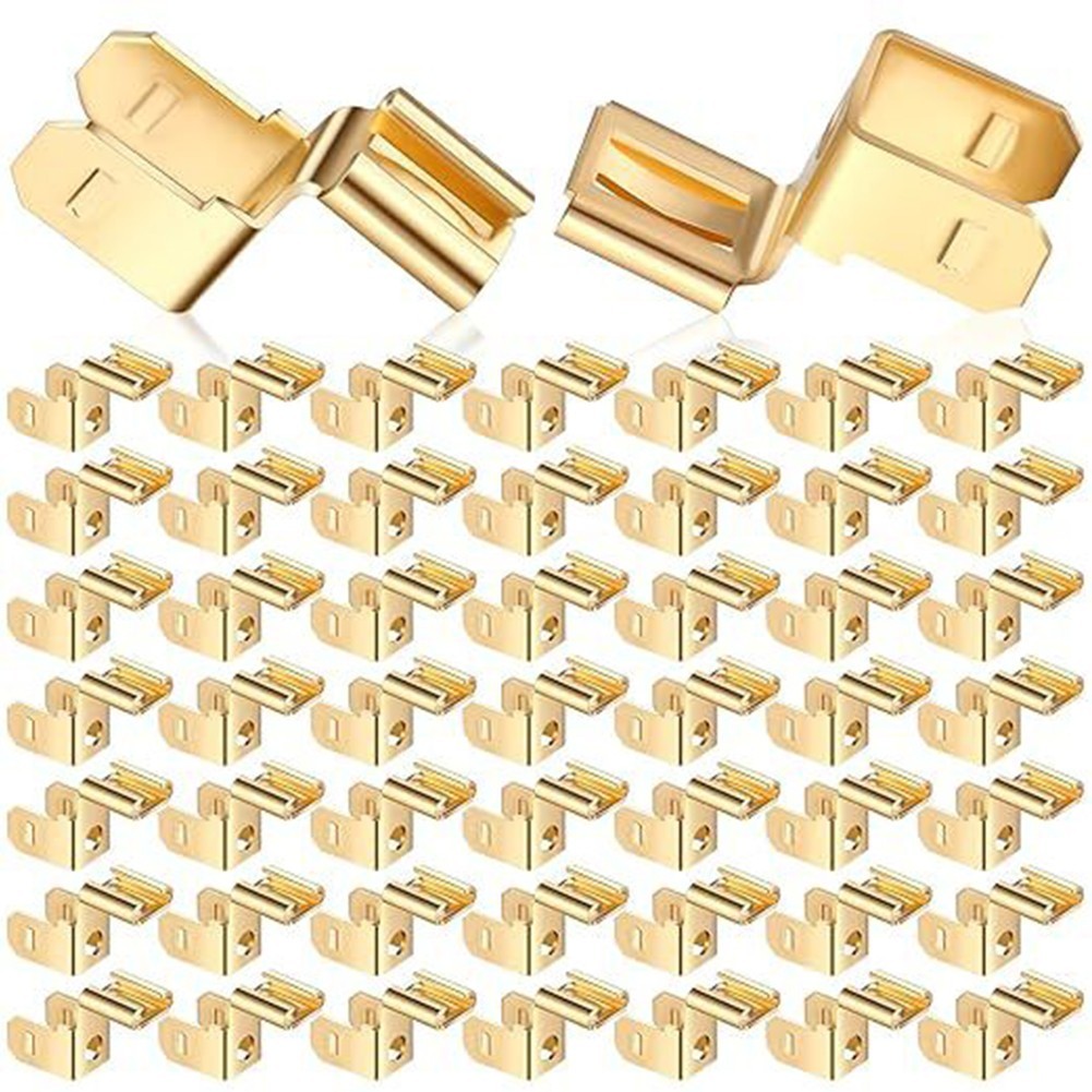 Easily Accessible 25 Pcs Brass Piggyback Spade Connectors in Bulk Packs