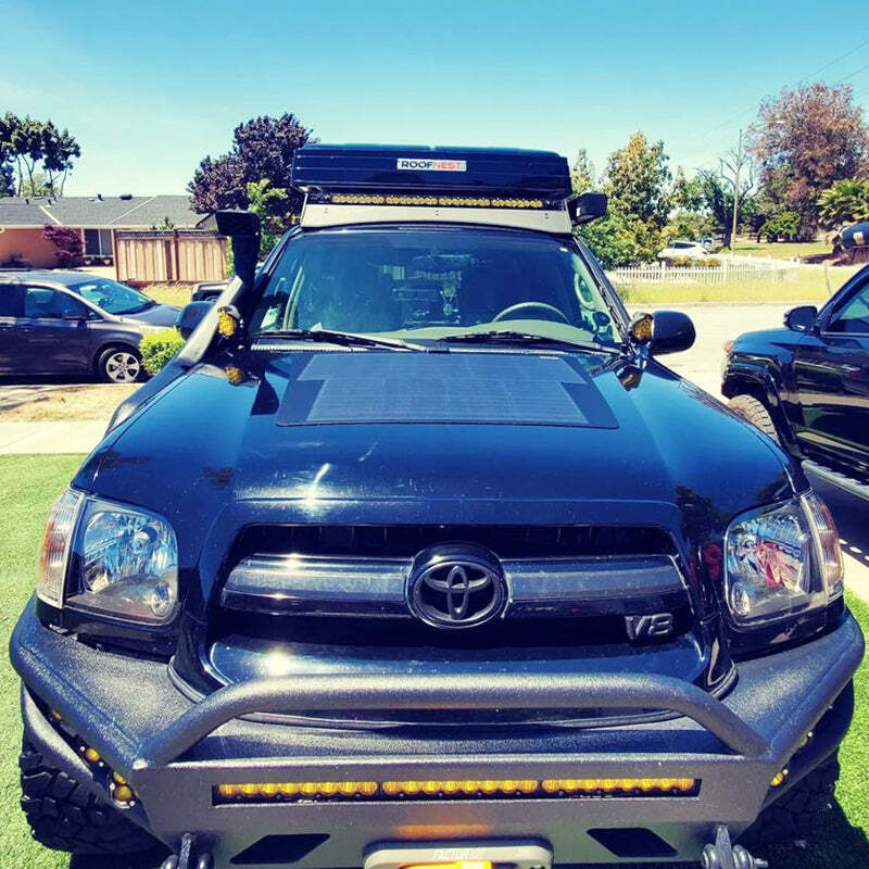 Lensun 90W 12V Flexible Hood Solar Panel for Toyota Sequoia 1st Gen 2001-2007