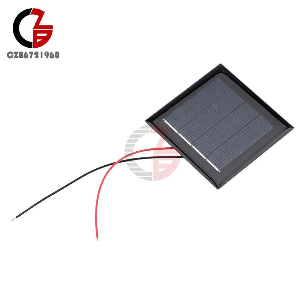 5Pcs 1.5/2/3/5V 60/120/130/150mA Solar Cell Panel Module DIY Solar Panel w/Wire