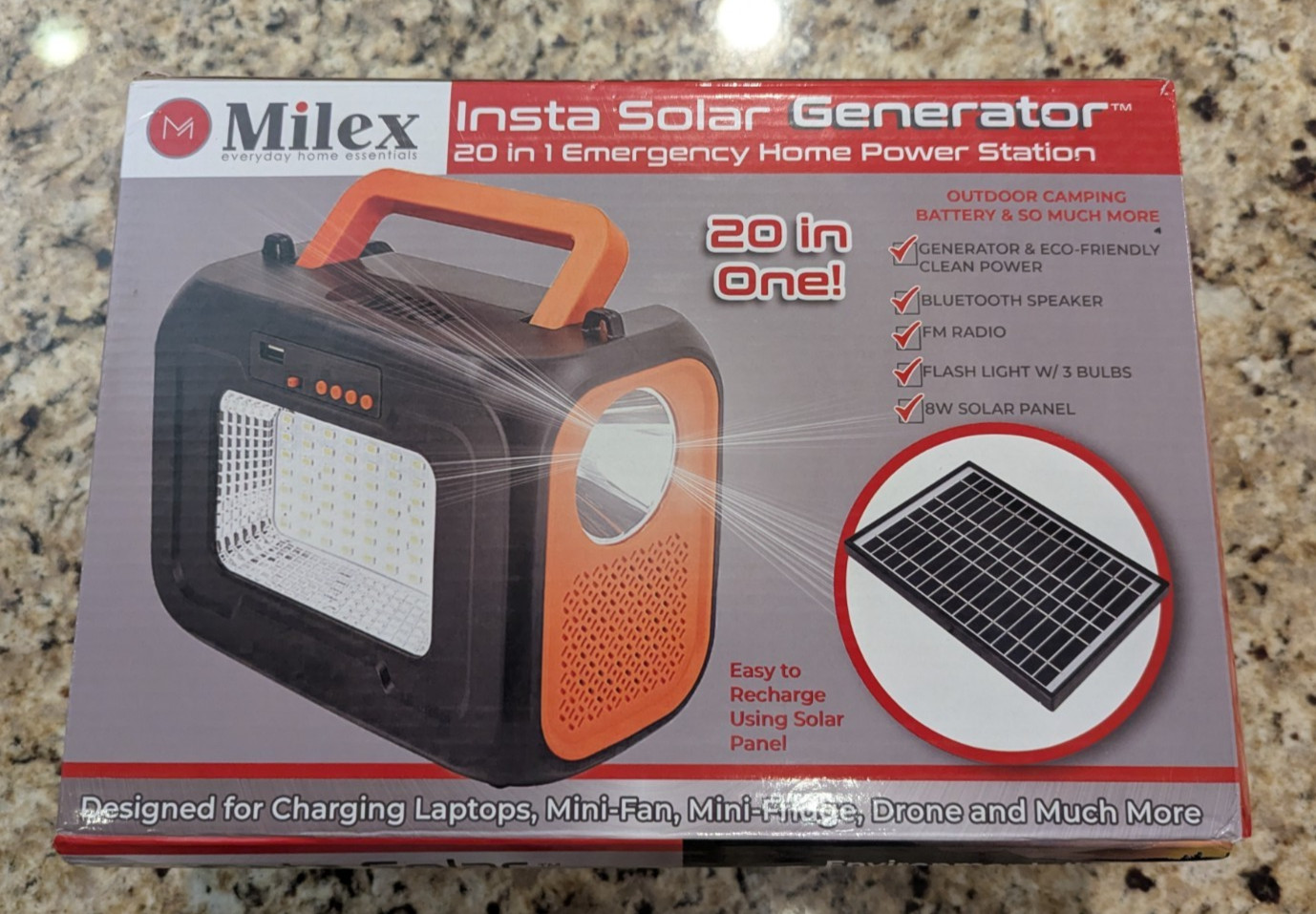 Milex Insta Solar Generator 20 in 1 Emergency Home Power Station