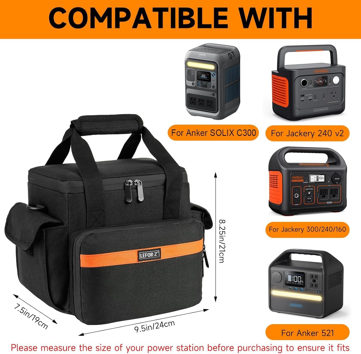 Carrying Case for Jackery Explorer 160/240/300 Portable Power Station Small