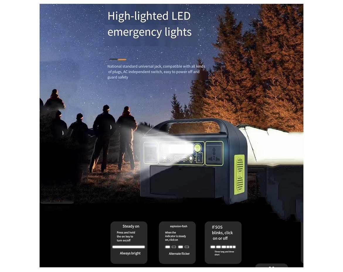 Portable Power Station 300W 90000mAh Outdoor Backup Battery 220V Orange