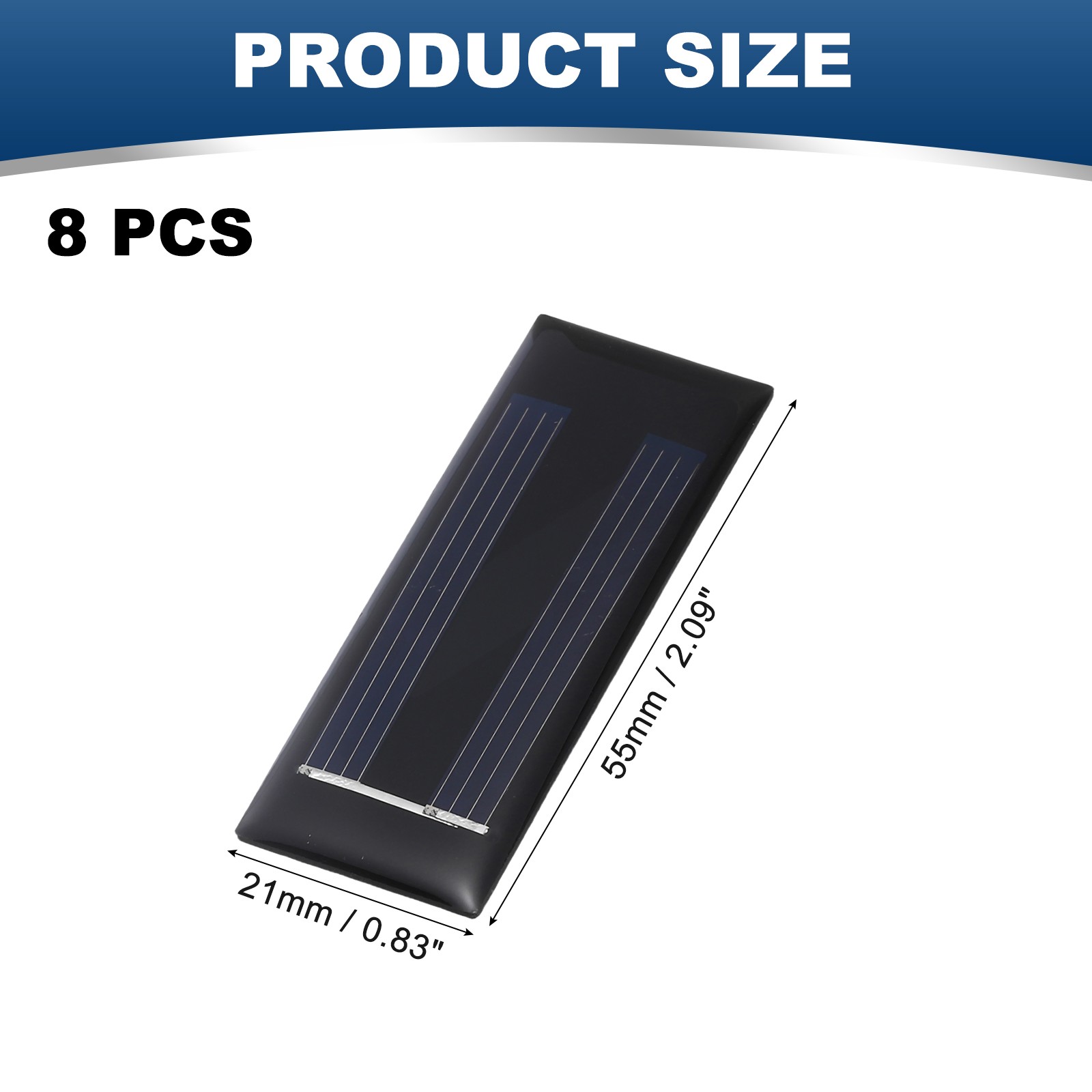 8Pcs 1V 0.05W 50mA Mini Solar Panels, Solar Photovoltaic Power Cells