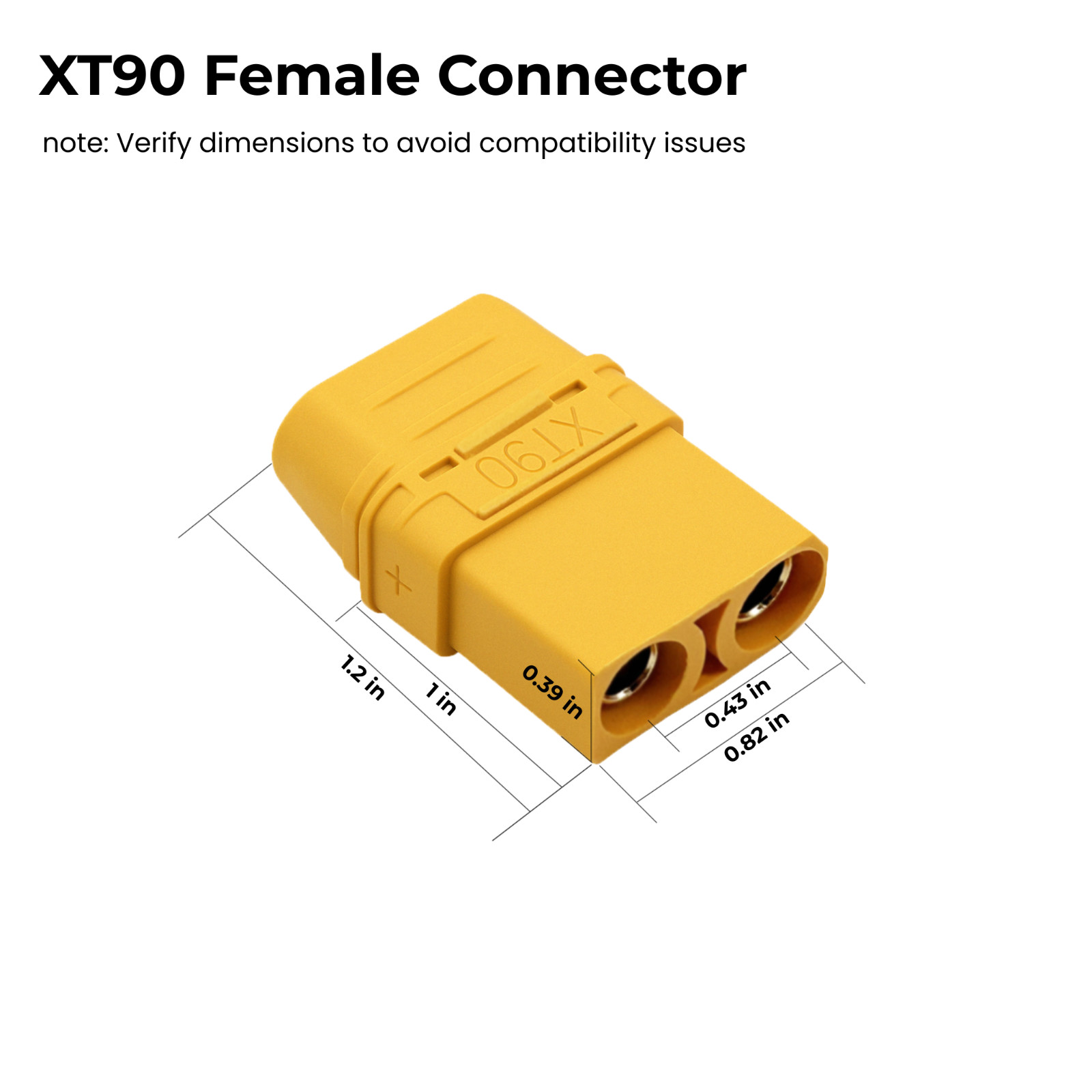 10AWG XT60i to XT90 Male Female Connector Adapter Cable Solar RC Battery Cable