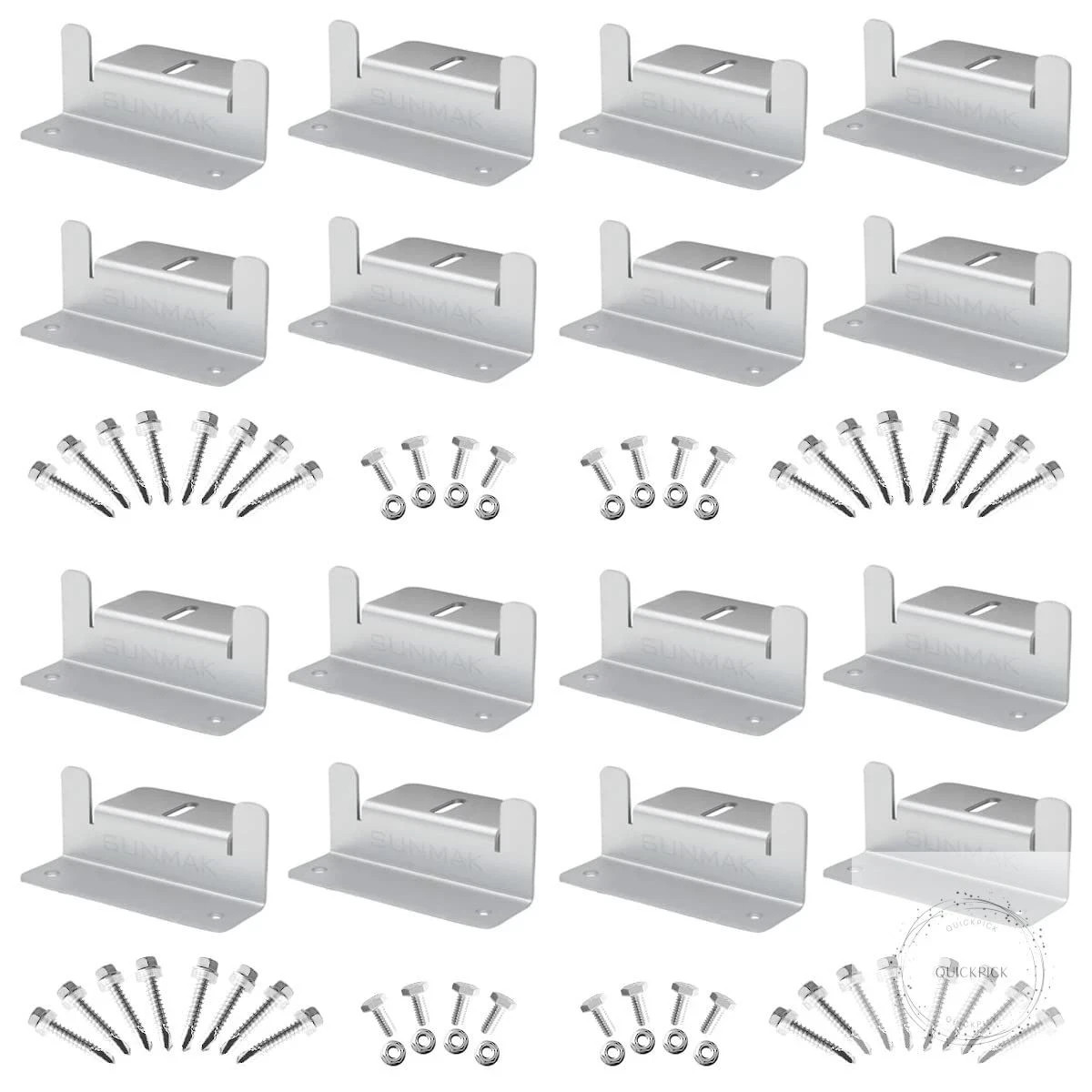16 Units per Set Solar Panel Mounting Z Brackets, Solar Panel Mounting Brackets