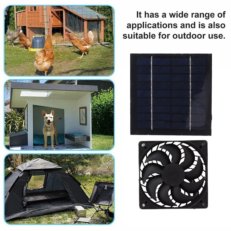 6/4/2/1 solar powered fan,suitable for chicken coop cages