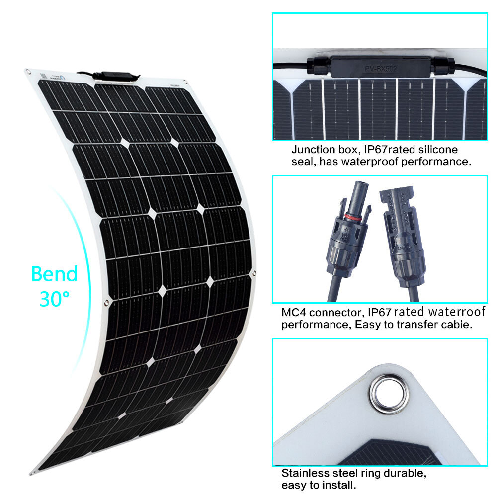 300w 900w Solar Panel System Kit Module Cell Battery Charge High Quality