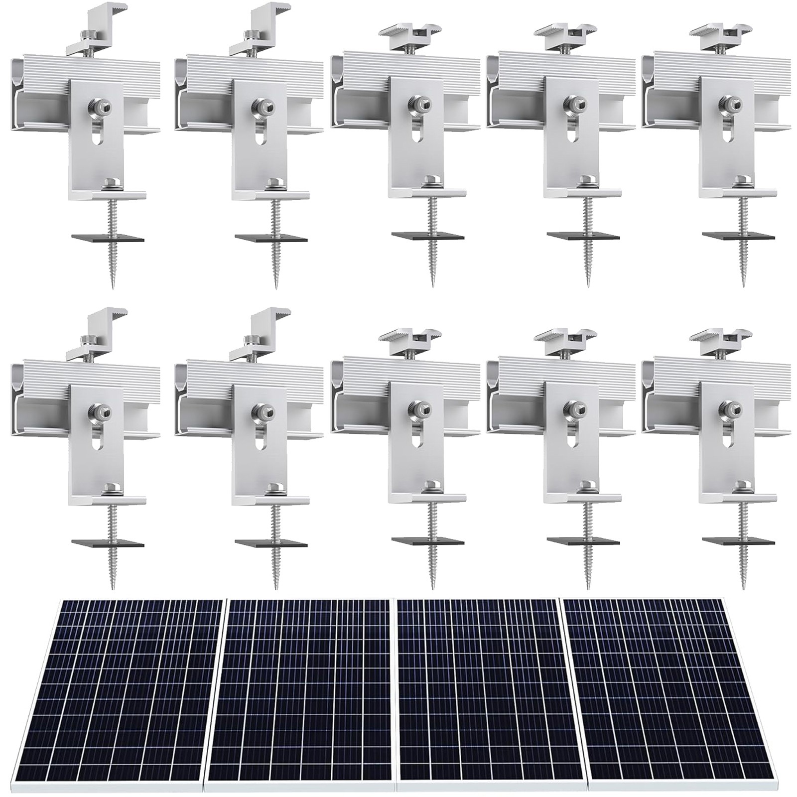 Solar Panel Mounting Brackets Roof RV Mount Universal 30/35mm Mid End Clamp Kit