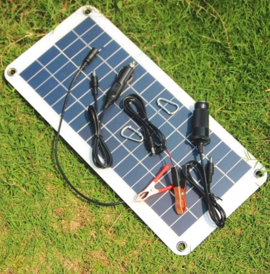 12W 18V flexible solar panel charger 12V car battery mobile phone charging