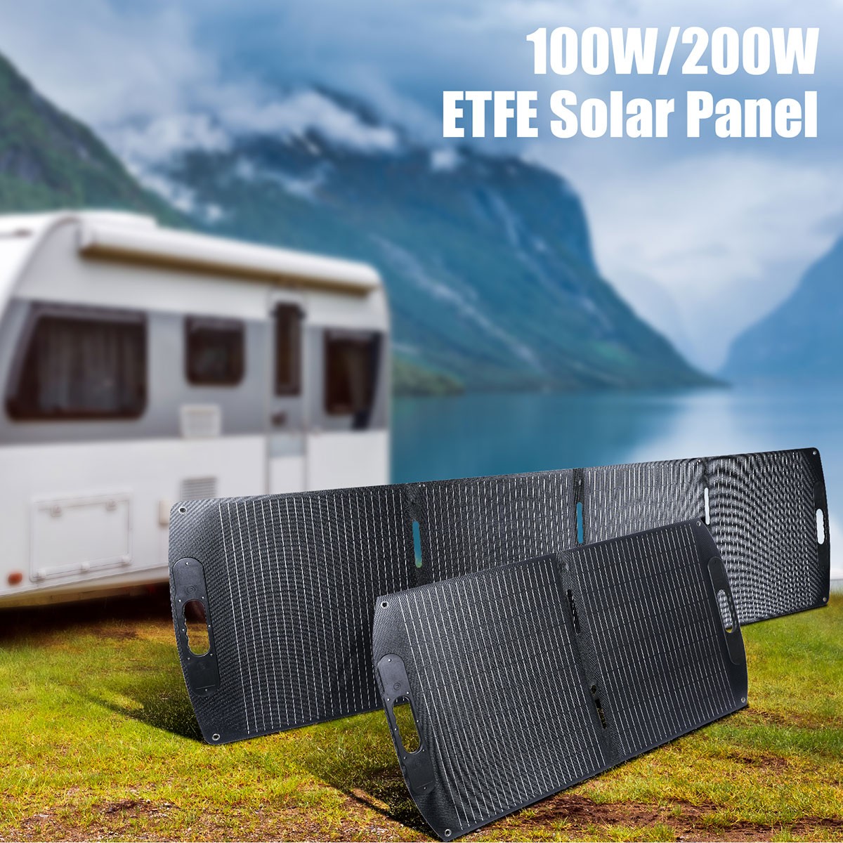 100W 200W Portable Mono Solar Panel Foldable for Power Station IP68 Waterproof
