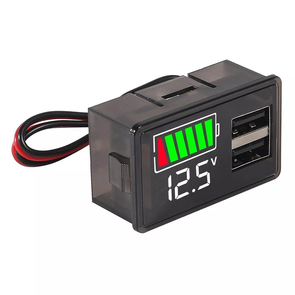 LED Digital Voltmeter DC8 30V with Dual USB Charger for Electronic Repairs