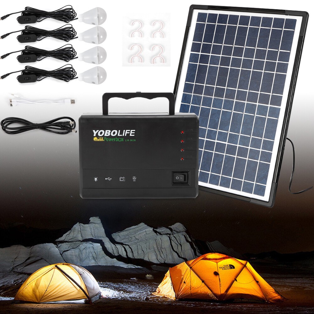 Portable Power Station with Solar Panel Outdoor Generator Power Supply for Home