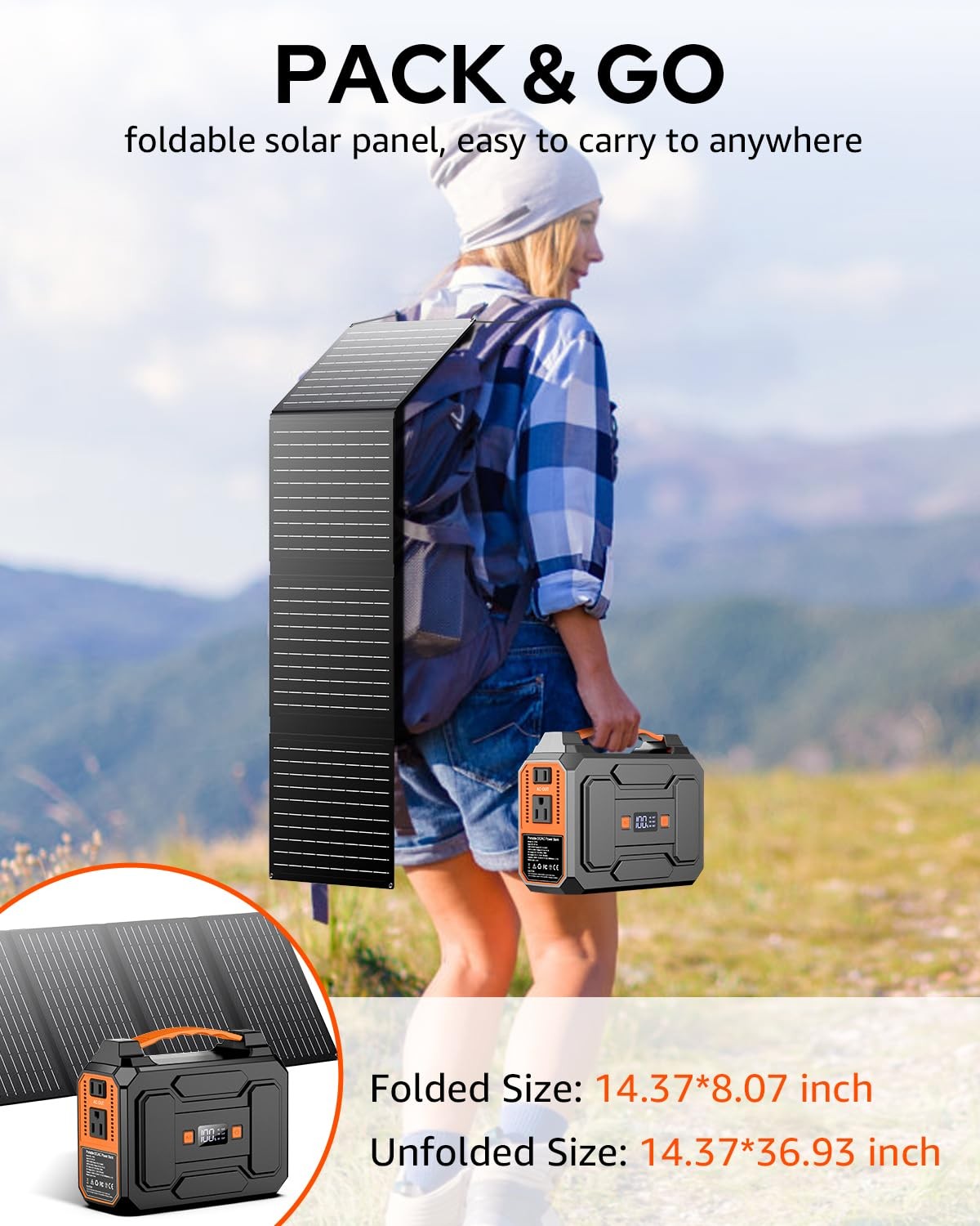 200W Portable Solar Powered Generator Kit Off Grid Solar Power Station