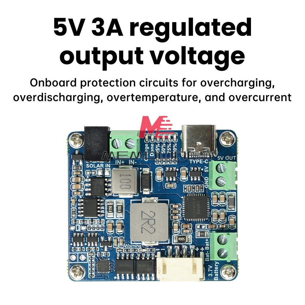 6-24V Solar Panel Power Management Module 5V 3A Supports MPPT, PD QC FCP SFCP