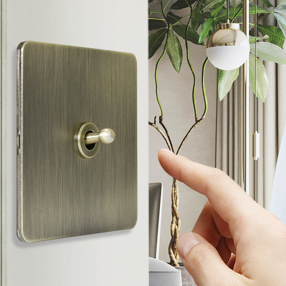 Stainless Steel 86mm Decorative Wall Switch Panel Matte Finish Home Use