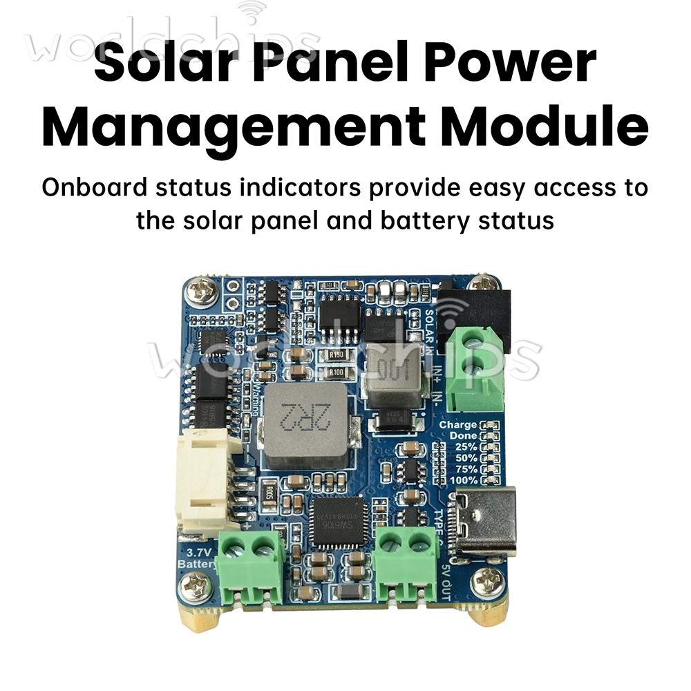 6-24V Solar Panel Power Management Module 5V 3A Supports MPPT, PD QC FCP SFCP