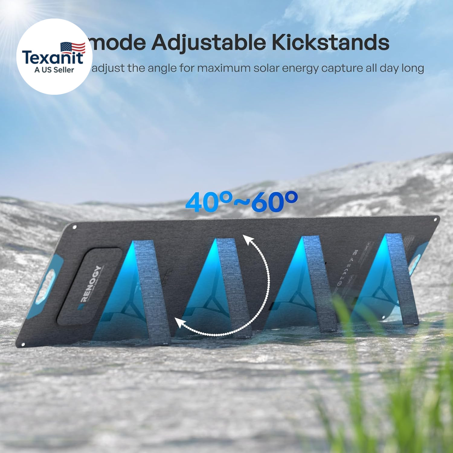 200W Portable Solar Panel, IP65 Waterproof Foldable Solar Panel Power Backup, So