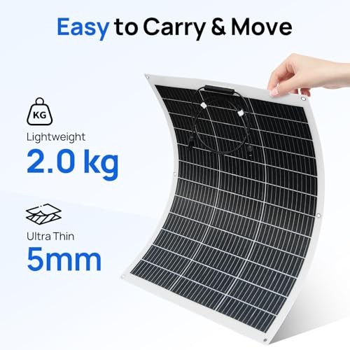 2pcs 130 Watt (260W) 12BB Flexible Solar Panels,23.5% High-Efficiency 2*130W