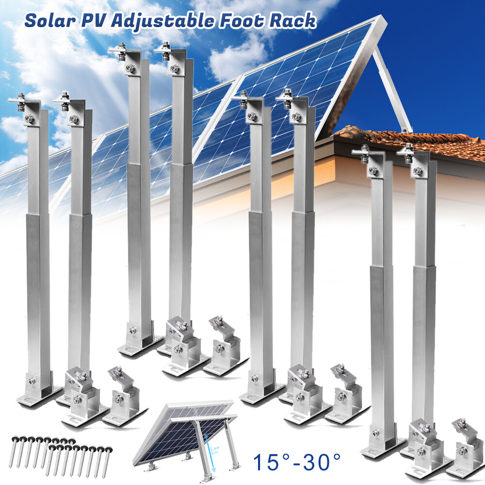 Solar Panel Tilt Mount Bracket Aluminum Alloy Roof Flat Surface Adjustable Frame