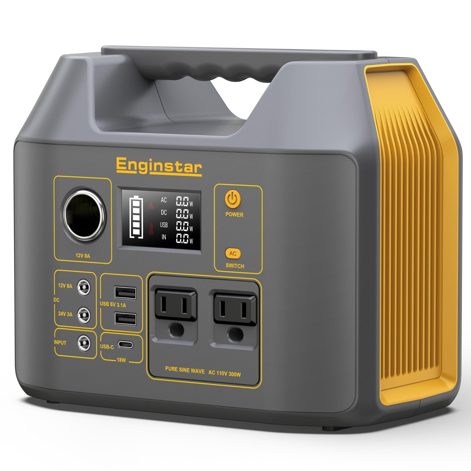 Portable Power Station 300W Solar Generator 296Wh Battery Pack for Camping RV Tr