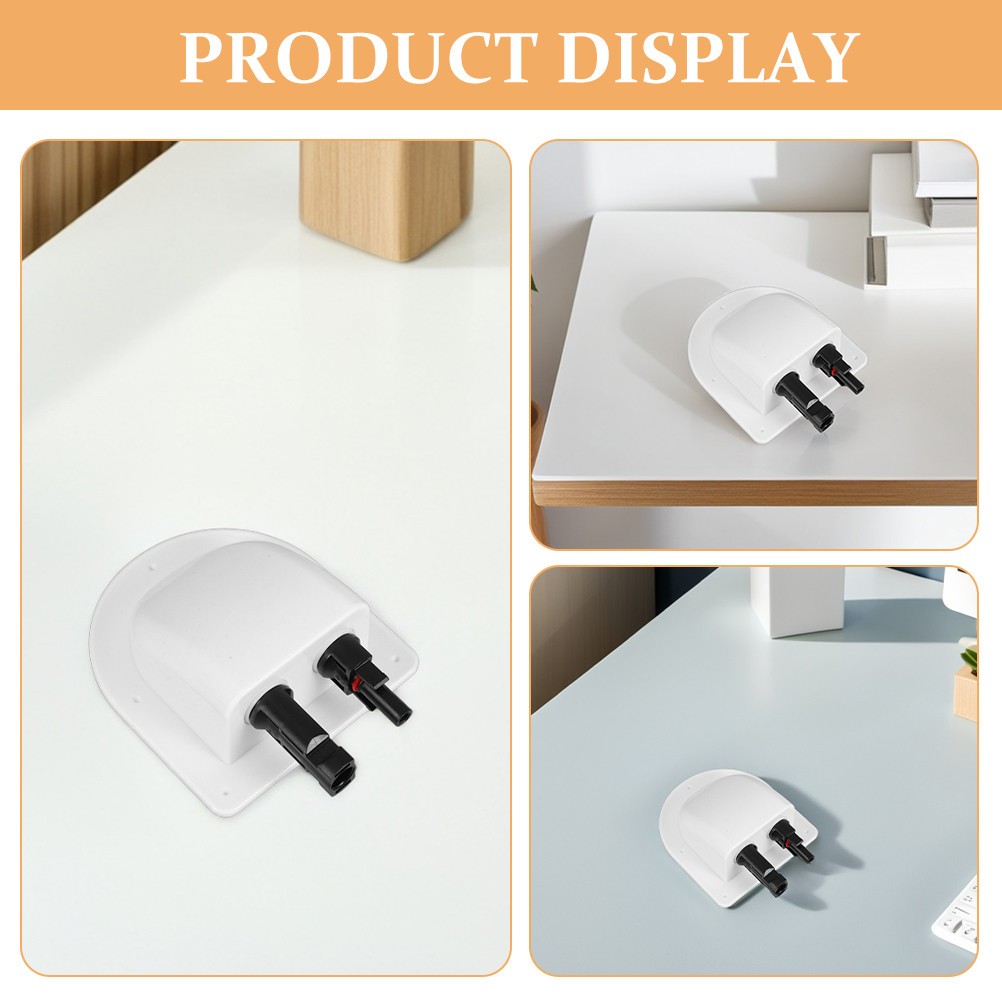 2Pcs Dual Wire Entry Gland ABS Solar Cable Connector Box Durable Outdoor Use