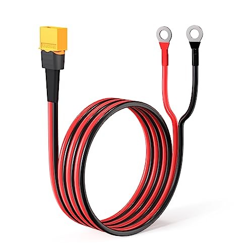 XT60 to O Ring Terminal Cable Connector Cable 5FT 12AWG XT60 Male to O Ring