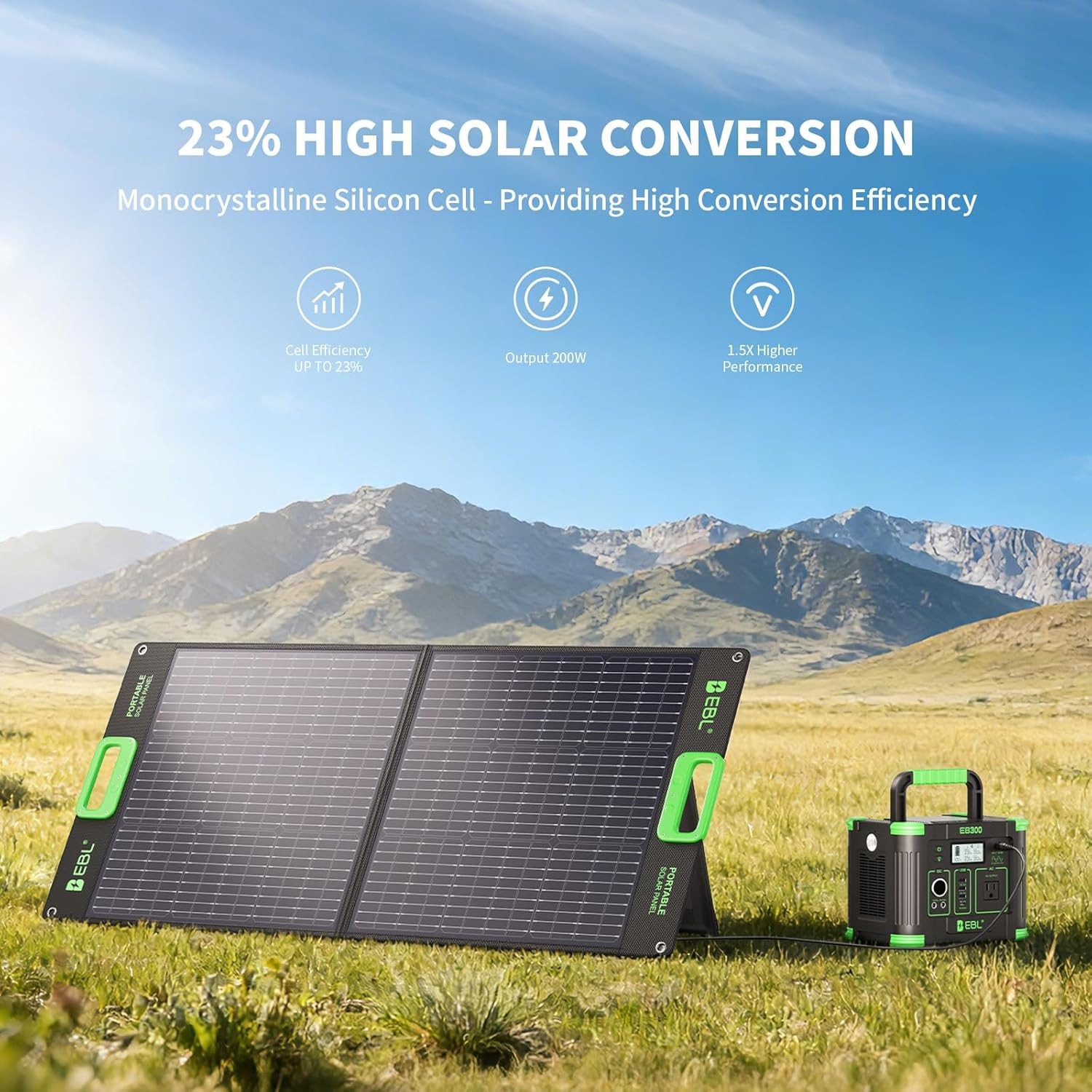 100W Portable Solar Panel for Power Station, 18V Foldable Solar Charger for Jack