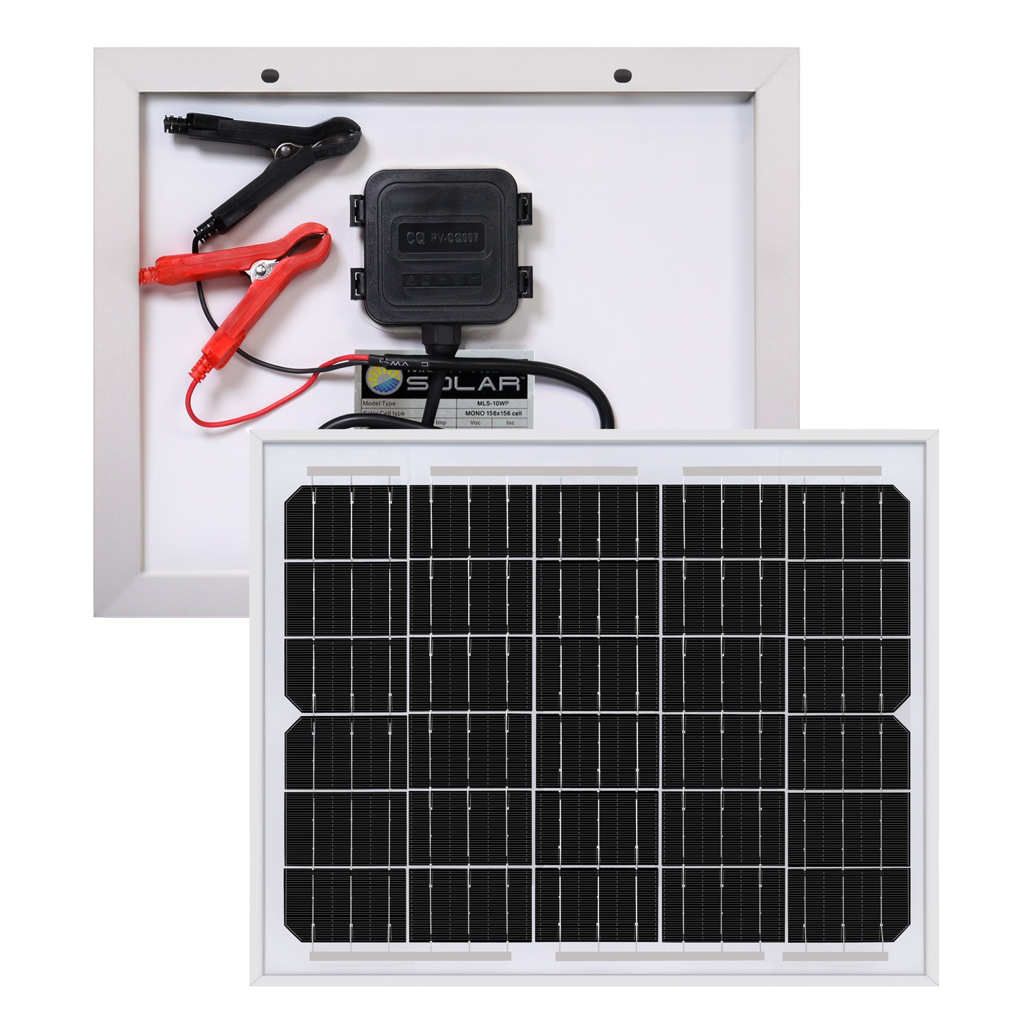 Mighty Max 10Watt 12V High Efficiency Mono Solar Panel for Trailer Breakaway Kit